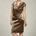 KM Collections Women's Cap-sleeve Jewel Dress