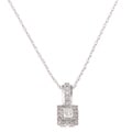 10k White Gold 2/5ct TDW Princess-cut Diamond Necklace (G-H, I1-I2)