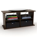 Atlantic Duo 42-inch TV Stand with two Black Media Bins