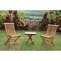 Teak Cocktail Table and Two Chairs Set
