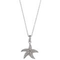 Sterling Silver Diamond Accent Starfish Necklace