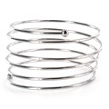 West Coast High-polish Silvertone Stainless Steel Spiral Cuff Bracelet