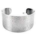 Stainless Steel Textured Cuff Bracelet