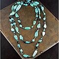 Peyote Bird Designs Turquoise Bead Necklace (China)