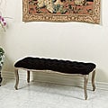 Christopher Knight Home Tufted Black Velvet Bench