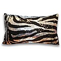 Sequin Zebra Decorative Pillow
