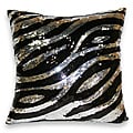 Sequin Zebra Decorative Pillow