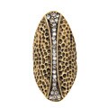 Cam & Zooey Goldtone Clear Crystal Stretch Ring