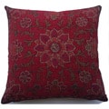 Belgium Woven Floral Decorative Pillow