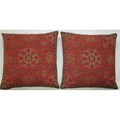 Belgium Woven Floral Decorative Pillows (Set of 2)