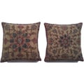 Belgium Woven Floral Decorative Pillows (Set of 2)