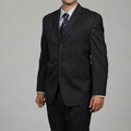 Sean John Men's Grey Striped 3-button Suit