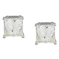 14k White Gold Princess-cut Moissanite Stud Earrings