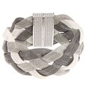 La Preciosa Tri-color Braided Mesh Magnet Lock Bracelet