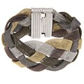 La Preciosa Four-color Braided Mesh Magnet Lock Bracelet