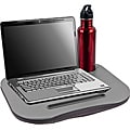 Laptop Buddy Grey Cushion Desk with Pen and Cup Holder