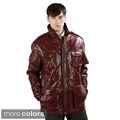United Face Men's 3/4 Length Lambskin Military Leather Jacket