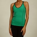 Pezzi Sport Women's Green/ Black Activewear Tank Top