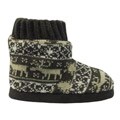Muk Luks Boy's Brown/ Cream Fleece Knit Cuff Boots