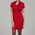 Connected Apparel Women's Garnet Jacquard Two-piece Dress