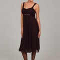 Connected Apparel Women's Beaded Ruched Dress