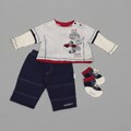 Vitamins Newborn Boy's Race Car 3-piece Pant Set FINAL SALE