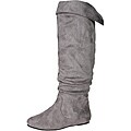 Story Women's 'Cookie' Grey Faux Suede Knee-high Boots