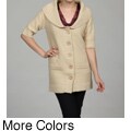 Escio Women's Shawl Collar 3/4-sleeve Cardigan FINAL SALE