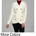 Escio Women's Long-sleeve Double-breasted Cocoon Sweater FINAL SALE