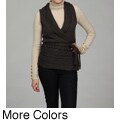 Escio Women's Sleeveless Wrap Vest Sweater FINAL SALE