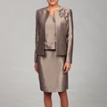 Kasper Women's Silver Bell Three-piece Skirt Suit