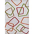 Alliyah Handmade New Zeeland Blend Grey Wool Rug (5' x 8')
