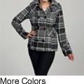Grane Junior's Plaid Hooded Pea Coat