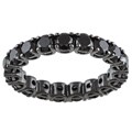 14k Gold and Black Rhodium 3 7/8ct TDW Black Diamond Eternity Band