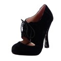 Betsey Johnson Women's 'Teaseey' Black Suede Lace-up Heels