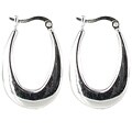 Sunstone Sterling Silver Polished Hoop Earrings