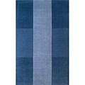 Hand-tufted Manhattan Blue Wool Rug (5'0 x 8'0)