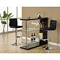 Cappuccino and Chrome Metal 48-inch Bar Table