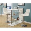 White and Chrome Metal 48-inch Bar Table