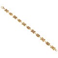 18k Yellow Gold Ruby Greek Designer Estate Bracelet