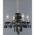 Crystal 4-light Black Chandelier