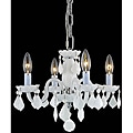 Crystal 4-light White Chandelier