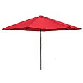 Premium 9-foot Round Cranberry Red Wood Patio Umbrella