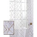 Lattice White Embroidered Organza 84-inch Sheer Curtain Panel