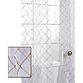 Lattice White Embroidered Organza 96-inch Sheer Curtain Panel