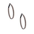 Morgan Ashleigh Black-plated Champagne Glass Hoop Earrings