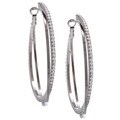 Morgan Ashleigh Gunmetal-plated Glass Double Hoop Earrings