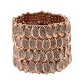 Morgan Ashleigh Rose Goldtone Glass Stone Stretch Bracelet