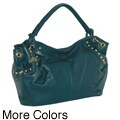 B-Collective Women's Studded Leather Hobo Bag