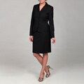 Nine West Women's Navy Three-button Skirt Suit